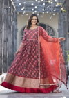 Basanti Vol 3 Georgette Heavy Wedding Wear Gown With Dupatta